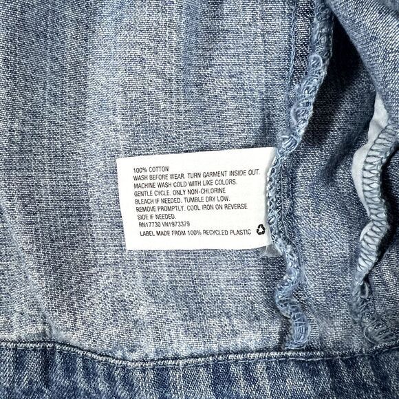 Art Class Girls Distressed Jean Jacket Denim Long Sleeve Acid Wash XL‎ - Picture 7 of 8